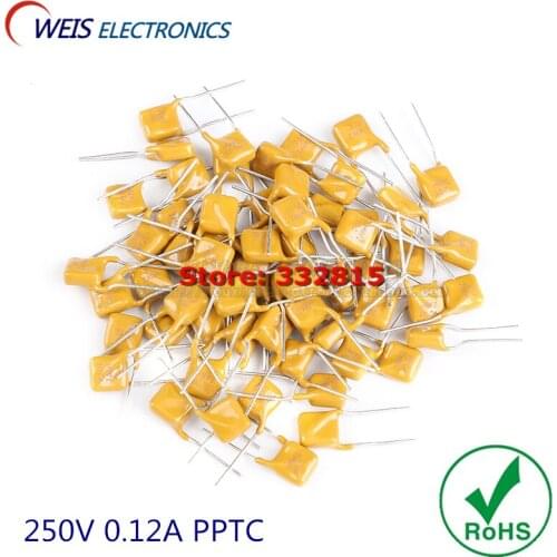 20PCS 250V 0.12A PPTC 120mA 20F DIP RESETTABLE FUSE pin pitch: 5mm Free shipping