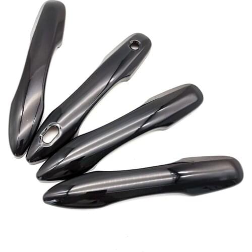 4PCS ABS Gloss Black Side Door Handle Cover Trim For Toyota Camry XV70 2018-2019