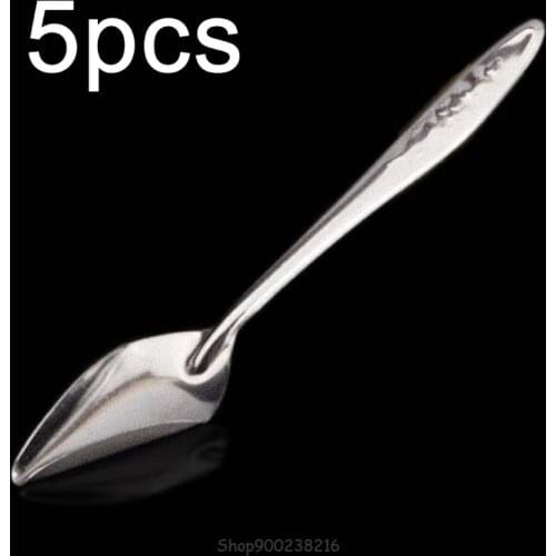 5 Pcs Baby Bird Pointed Feeding Spoon Stainless Steel Milk Medicine Parrot Feeder for All Baby Bird Peony S26 20 Dropship