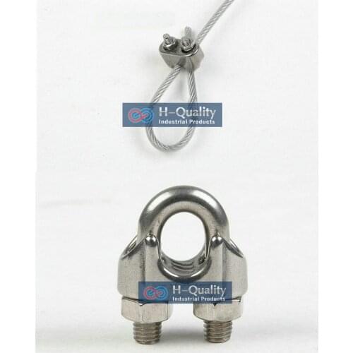 50PCS/LOT Rigging Hardware Standard M6 Stainless Steel AISI 316 Grade DIN741 Wire Rope Clips