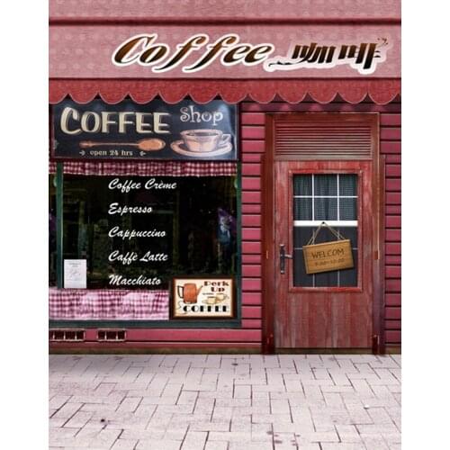 5x7ft Brick Floor Coffee Store Photography Backdrops Photo Props Studio Background