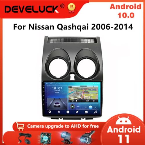 Android 10.0 2 Din Car Radio GPS Navigation Multimedia Video Player For Nissan Qashqai 1 J10 2006-2014 Car Stereo Playe RDS DSP