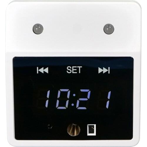 Non-contact Infrared Mini Thermometer Clock Function Counting Function 30 Memory Sets 3 Fixing Ways °C/°F Powered by USB/battery