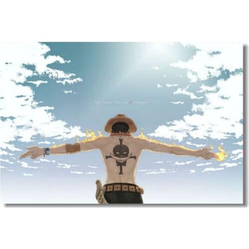 Free Ship 2015 Hot Sale ONE PIECE Skull On Back Silk Poster CustomIzed Canvas Wallpaper Photographic Paper WallSticker PN#074