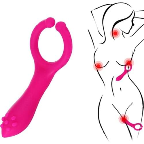 Erotic Silicone Vibration Clip Vibrator Sex Toys For Men Climax Delay Sex Ring Massage Vaginal Dilator For Women Stimulate