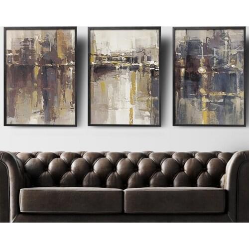 Geometric Round Abstract Canvas Painting Black White Geometric Posters Prints Nordic Minimalist Wall Art Pictures for Home Decor