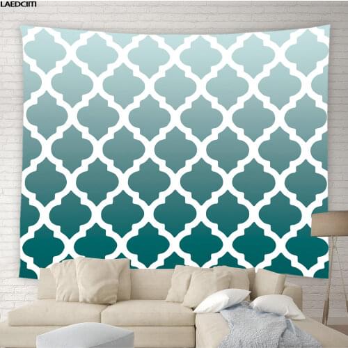 Modern European Pattern Tapestry Simple and Colorful Design Background Wall Hanging Cloth Hotel Living Room Bedroom Home Decor
