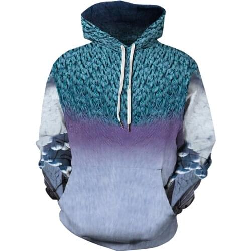 Hot drop shipCOLDKER men 3D eagle Print casual hoodie plus size cloth Tops for man/woman streetwear clothing high quality tops