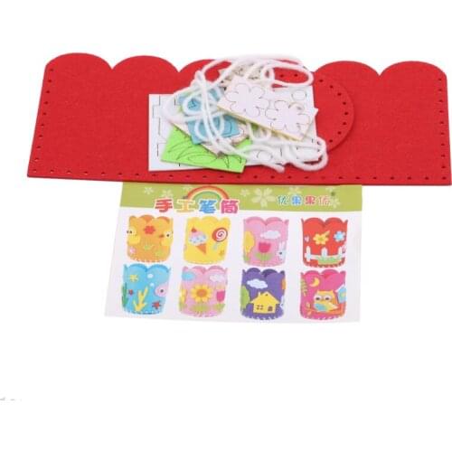 DIY Handicraft Toys Cartoon Non Woven Pen Holder Kindergarten Handmade Set childrens Three Dimensional Art Handmade Toys