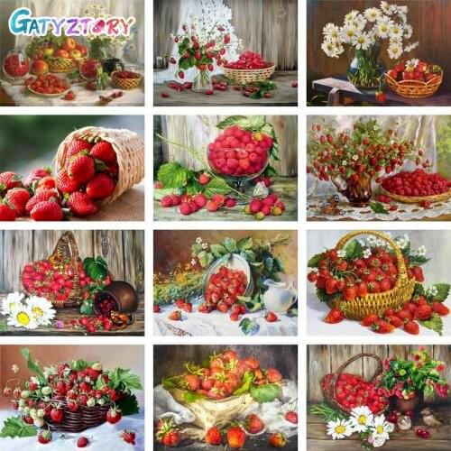 GATYZTORY Frame DIY Fruit Painting By Numbers Picture Canvas By Numbers Abstract Handpainted Oil Painting For Modern Home