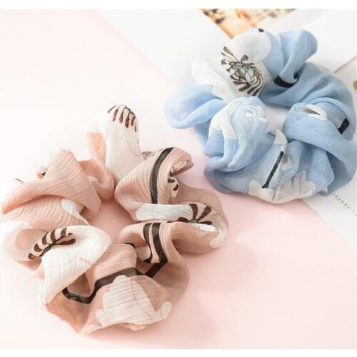 Korean Sweet Net Plaid Elastic Hair Bands Scrunchies Hair Rope Ties For Girls Women Ponytail Holder Hair Rings Hair Accessories