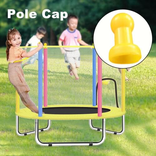 Trampoline Pole Cap Steel Pipe Top Cover Yellow Plastic Cover For Children Trampoline Outdoor Sport Accessories