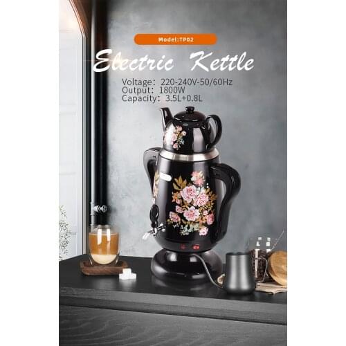 Best Selling 3.5L+1.0L Heat Preservation Unique Electric Kettle Turkish Tea Maker Double Tea Pots Smart Kettle