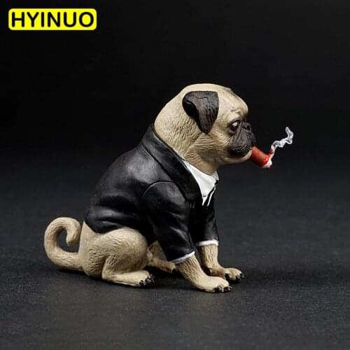 1:6 Scale AS032 Suit Dog Simulation Pet Dog Men in Black Model Scene props Character Model Children Gift Cognitive Toys