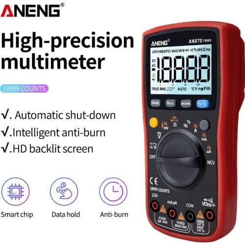 Multimeter Digital Profesional 19999 Counts True Rms multimetro Transistor Tester Voltmeter Capacitance meger insulation Meter