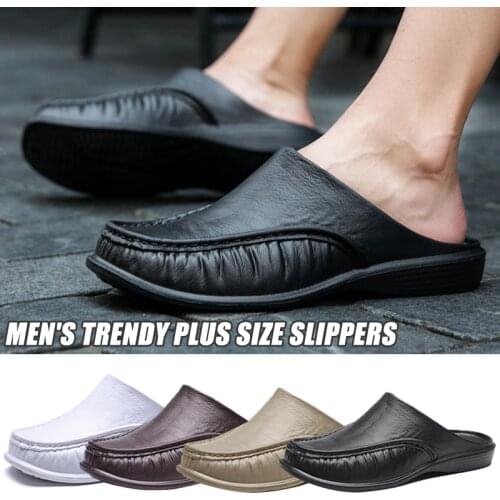 Men Comfy Backless Slippers Casual Sandals Breathable Anti-slip for Summer Outdoor H9