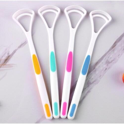 New Tongue Scraper Cleaner Oral Care Cleaning Tongue Scraper Brush Keep Fresh Breath Tongue Coating Oral Hygiene Care Tools