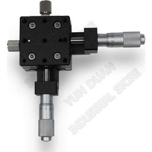 XY Axis 30*30mm Trimming Station Manual Displacement Platform Cross Roller Guide Way Linear Stage Sliding Table LY30-C