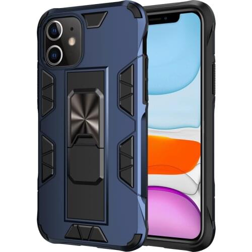For iPhone 11 12 Pro Max SE 2020 Shockproof Case Car Magnetic Ring Built-in Kickstand Cover for iPhone XS MAX XR X 8 7 6 6s Plus