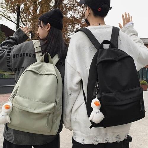 High Quality Women Backpack Nylon Waterproof Student School Bags New Travel Female Backpack Classcis Solid Color Backpack