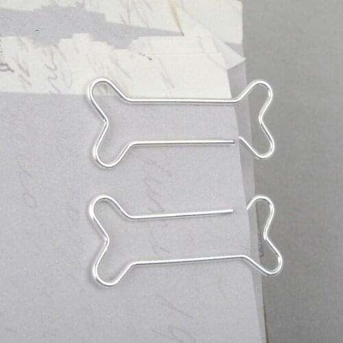 Bone clip paper clip bookmark clip befriend silver bone for dog metal paper clips