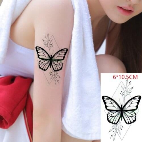Waterproof Temporary Tattoo Sticker ins Butterfly sexy flowers Body Art flash tatoo fake tatto for Women Men