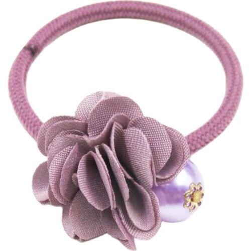 1PCS Purple Flower Elastic Hair Bands For Girls Bohemian Headband Scrunchy Korean Fashion Kids Hair Accessories For Women 2018