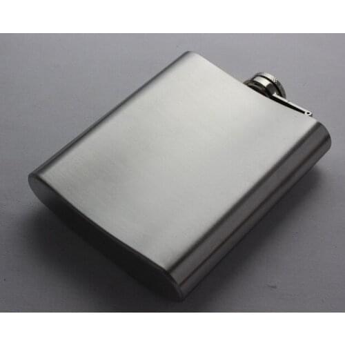 100pcs/lot 7 oz stainless steel hip flask Walker fine stainless steel bottle