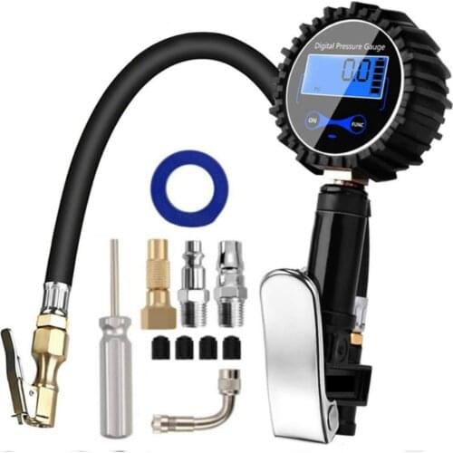 200PSI LCD Display Tire Pressure Gauge Digital Tire Tester Air Pressure Manometer Quick Connect Coupler Tyre Monitoring Tool