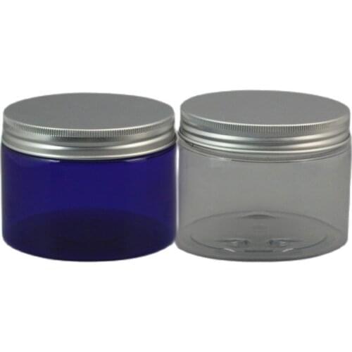 350G transparent/blue plastic bottle jar pot for essence mask cream eye serum moisturizer gel wax skin care cosmetic packing