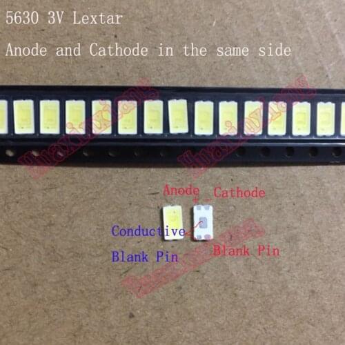 500PCS/Lot Lextar SMD LED 5630 3V 0.5W 150mA Cool White PT56Z03 For TV Backlight Article lamp