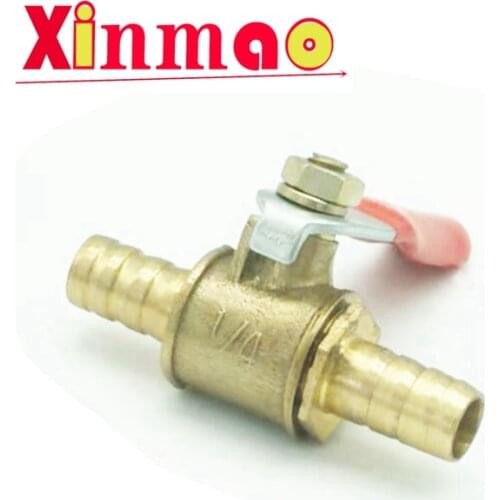 6mm-12mm Hose Barb Inline Brass Water Oil Air Gas Fuel Line Shutoff Ball Valve Pipe Fittings Pneumatic Connector Controller