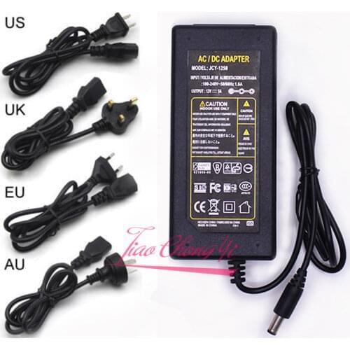 Hot AC110 220V Power Supply Adapter Transformer LED Strip 2A 3A 5A 8A DC 5V 12V 24V Power Supply Adapter US/EU/UK/AU Plug