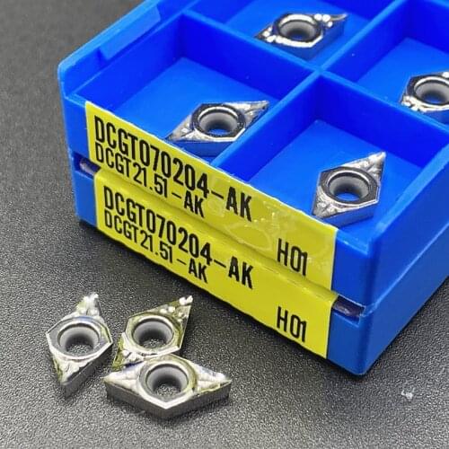 Aluminum Inserts DCGT070202/04/08 AK H01 Cutters Cnc Lathe For Metal Turning Tool Machining Center Copper Carbide Inserts