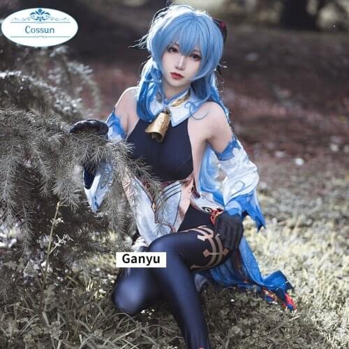 Anime! Genshin Impact Ganyu Game Suit Lovely Jumpsuits Uniform Cosplay Costume Halloween Party Outfit For Women XS-XXL 2021 NEW