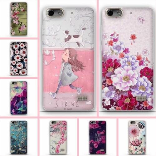 For Huawei Honor 4C / G Play Mini Case TPU Soft 3D Flower Back Cover for Huawei Honor 4C / G Play Mini Phone Case Capa Protector