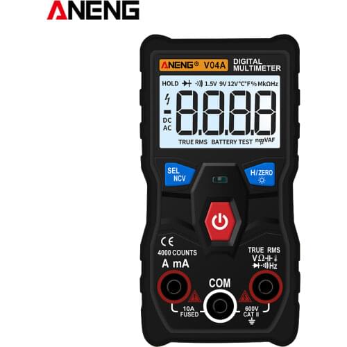 ANENG V04A Digital Multimeter Testers Auto Electrical NCW AC/DC Transistor Continuity Tester Multitester Multimetros Icr Meter