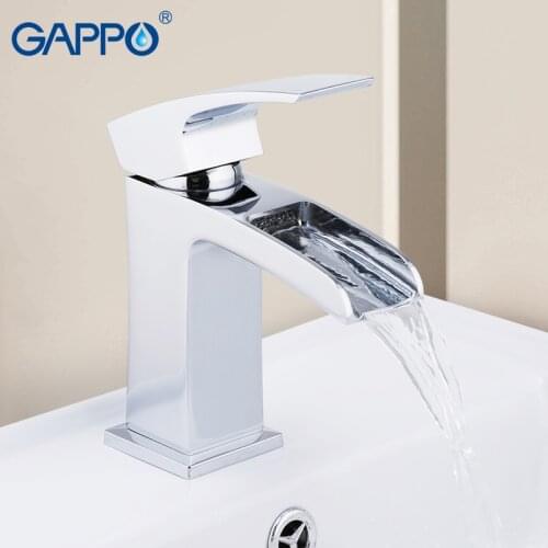 GAPPO Basin Faucets Waterfall Chrome Faucet Mixer Sink Faucet Deck Mounted Faucet Washbasin Taps Robinet Salle De Bain