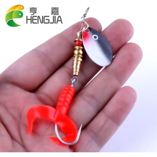 HENGJIA 7.1g 9.5cm hard metal trolling spinnerbaits wobbler pike carp trout catfish fishing baits blade sequins spoons takles