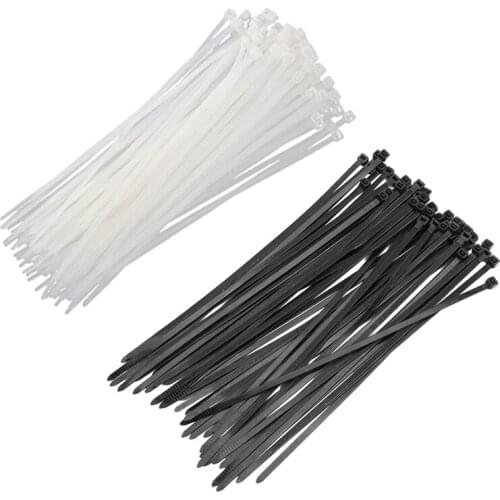 Cable Ties Wraps / Zip Ties, Black 100pcs 400mmX5mm