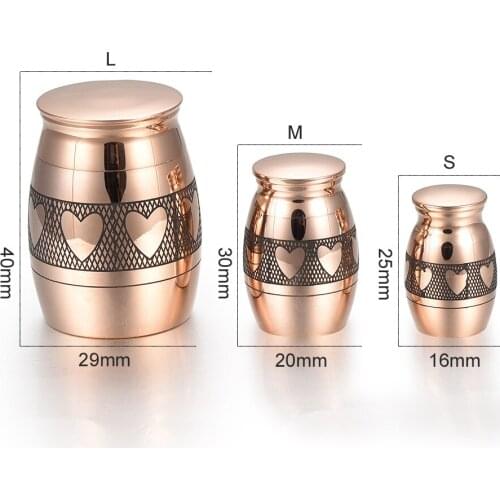 Rose Gold Cremation Urn Collection by Memorial Jewelry