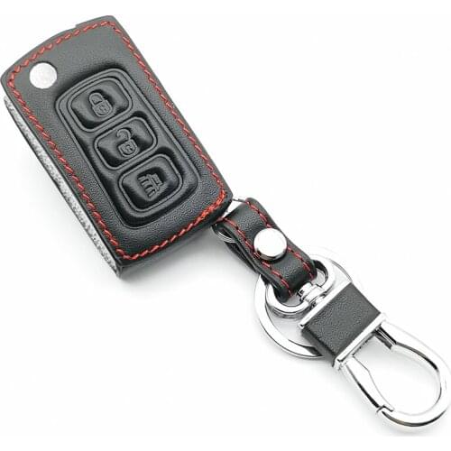For GREAT WALL HAVAL HOVER H3 HAVAL H5 High Quality Leather Key Case 3 Buttons Remote Key Shell