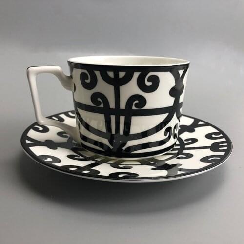 Creative China Iron Coffee Cup & Saucer Set Afternoon Tea Cup Home Cafe Ceramic Cup Support Customization mugs coffee cups