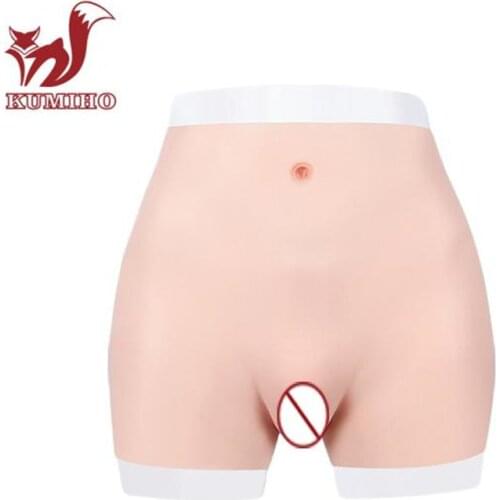 KUMIHO 2G Silicone Boxers Brief Fake Vagina Shapeable boxers for Drag Queen Transgender shemale for Man hin thin penetrable