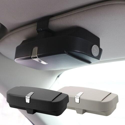 LEEPEE Car Glasses Cases Ticket Card Clamp Auto Accessories Car Eyeglasses Clip Multifunction Car Sun Visor Sunglasses Holder