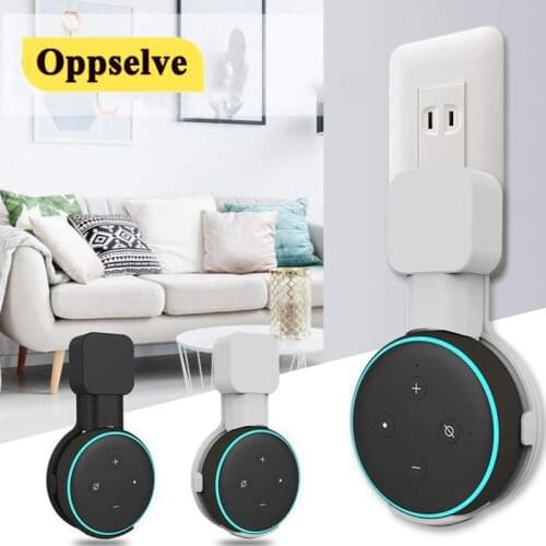 Outlet Wall Mount Holder for Amazon Alexa Echo Dot 3rd Gen Hanger Bracket Holder Stand Space Saving Voice Assistants Accessories
