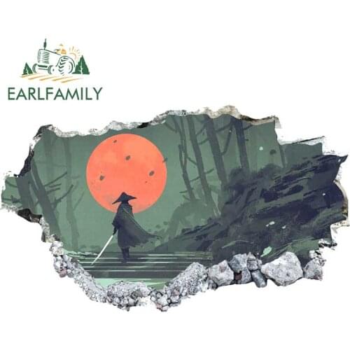 EARLFAMILY 13cm x 7.7cm for Samurai Wall Decals Funny Graffiti Car Stickers Scratch-Proof Sunscreen Personality DIY Decoration