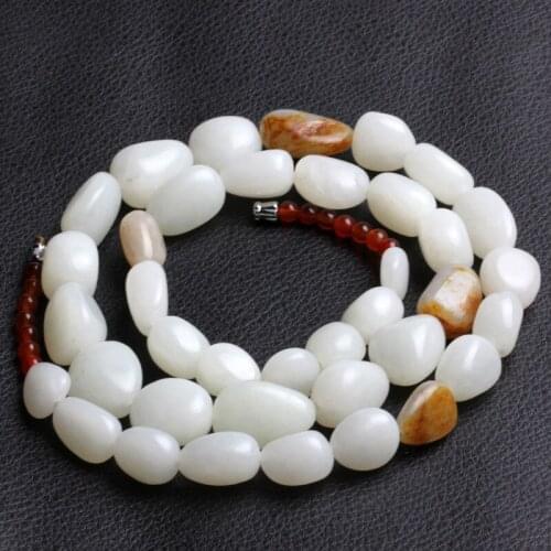 Natural Hetian nephrite jade necklace and seed material of the original stone necklace jade necklace pendant men and women
