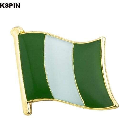 Nigeria flag pin lapel pin badge 10pcs a lot Brooch Icons KS-0143