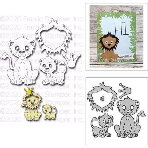 New Cute Lion Family Animal Craft Embossing Mold 2021 Metal Cutting Dies for DIY Decorative Scrapbooking Paper Album Card Making